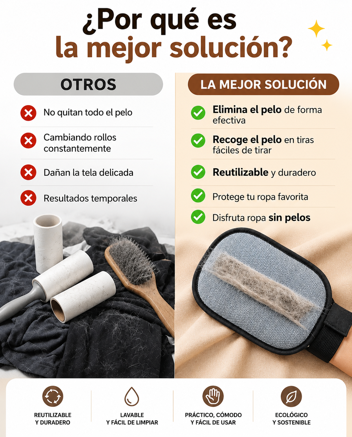 Guante Removedor de Pelos para Mascotas Premium