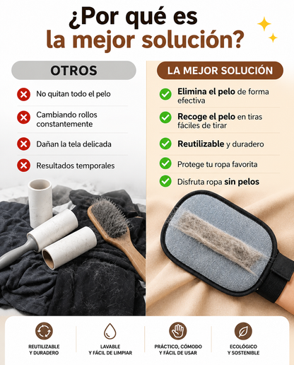Guante Removedor de Pelos para Mascotas Premium