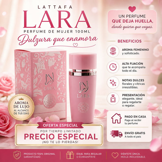 Perfume Lattafa Lara Perfume de Mujer 100ml – Dulzura que enamora