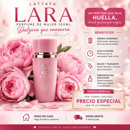 Perfume Lattafa Lara Perfume de Mujer 100ml – Dulzura que enamora