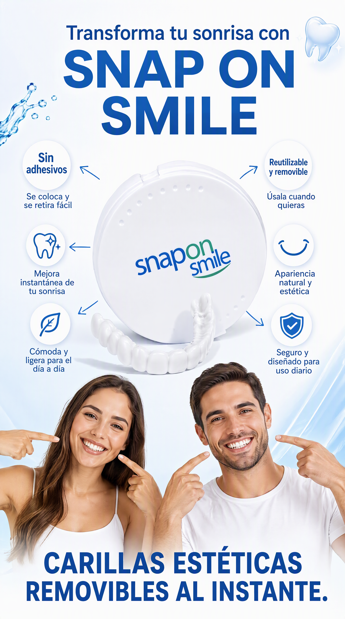 Carillas Snap On Smile - transforma tu sonrisa