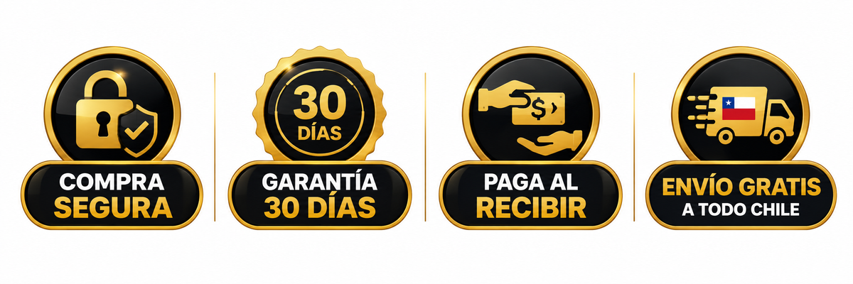 Compra segura, garantía 30 días, paga al recibir, envío gratis a todo Chile